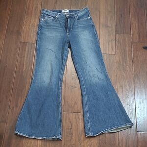 PAIGE Charlie Flare Jeans with Distressed Hem size 30
